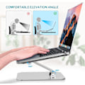 Miniatyrbilde 5 av 5: Bærbar PC-stativ for skrivebord, justerbar lengde, kjølestativ for bærbar PC, brettmontering, holder, heis, sammenleggbar, bærbar, universell, kompatibel, maks 17