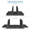 Miniatyrbillede 2 af 5: Vertikal bærbar computer stand, aluminium bærbar computer stand, justerbar skrivebords bærbar computer stand, sort Black