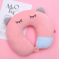Miniatyrbillede 1 af 3: Rejsepude - Blød Memory Foam Nakkepude til Voksne, Børn, Børn, Praktisk og Bærbar U-formet Nakkepude (Pink) Cat