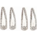 Miniatyrbild 1 av 3: 4 st Rhinestone Snap Clips Large silver