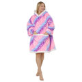 Miniatyrbilde 3 av 5: Oversized teppehette - Sherpa fleece bærbart teppe for unisex voksne kvinner menn, fluffy gigantisk komfortabel hettegenser Star