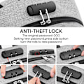 Miniatyrbild 5 av 5: Antistöld ryggsäck för bärbar dator, 15,6-17,3 tum med USB-laddningsport och lås, vattenavvisande reseryggsäck datorväska för kvinnor män, grå Gray