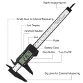 Miniatyrbillede 2 af 5: Vernier Caliper, 150mm Vernier Caliper, Digital Carbon Fiber Micrometer Tool for External, Internal, Depth and Pitch Measurements