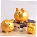 Miniatyrbild 4 av 5: Gyllene spargris Barnleksaker Spargris Gris Figur Bank Förvaring Kruka Småväxlingsbehållare Husdekorationer för hemmet