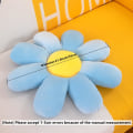 Miniatyrbilde 2 av 5: Blomstergulv pute, tusenfrydformet putepute, hjemmedekor for jenter og kvinner for lesing, soverom eller se på TV blue 53cm