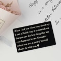 Miniatyrbilde 4 av 4: Personlig lommebok kort, lommebok innlegg kort for kjæreste ektemann Valentinsdag gaver til menn julegave bursdagsgaver (svart) Black