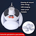 Miniatyrbild 4 av 5: Solcellsdriven Multifunktionell Nöd-LED-Lampa med USB-Laddning, Vikbar Lampa, Utomhus LED-Lampor Perfekt för Strömstörningar, Tältcamping