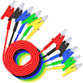 Miniatyrbild 1 av 5: Dubbeländade krokodilklämmor testkabel, för testning av flexibel koppartråd för elektrisk testning 3,3ft/1m
