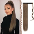 Miniatyrbild 1 av 5: Lång Ponytail Extension, Rak Syntetisk Fläthår Extension gold