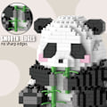 Miniatyrbillede 3 af 5: Mini Byggeklodser - Vinkende Panda, Festgaver - Mikro Klodser Panda Legetøj til Børn 6 7 8 9 10+, Mini Klodser Byggesæt (538 stk), Panda B-5