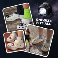 Miniatyrbillede 3 af 5: 2 stk., 3 tilstande LED-lommelygte, campingtilbehør, lys, der varer 145 timer, vandtæt skocharmsdekoration Croc-forlygter (sort) Black