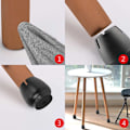 Miniatyrbillede 4 af 5: Stolebenbeskyttelse, 32 stk. Anti-Slip Bord Stoleben Fødder Anti-Ridser Fødder Pads Beskytter Gummi Stolebenhætter (12-16mm)