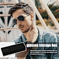 Miniatyrbillede 3 af 5: Solbriller Organizer Opbevaring - Retro Ridsefast Kunstig Læder Briller | Slank Design Briller Etui Organizer