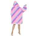 Miniatyrbilde 5 av 5: Oversized teppehette - Sherpa fleece bærbart teppe for unisex voksne kvinner menn, fluffy gigantisk komfortabel hettegenser Star