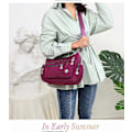 Miniatyrbild 4 av 4: Modeväska i Vattentätt Nylon för Kvinnor, Enkelsidig Axelväska, Crossbody Väska, Handväska, Messenger Väska (Svart) Rose edited