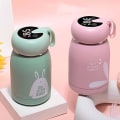Miniatyrbillede 2 af 5: Vandflaske 320ml Termoskop 304 Rustfrit Stål Vandflaske Temperatur LED-display (Kapacitet: 320ML, Farve: Grøn) Green