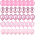 Miniatyrbillede 1 af 5: Sæt med lyserøde balloner, 60 pakker 12 tommer metallisk krom lyserød perle lyserød macaron lyserød lyserød forskellige nuancer balloner