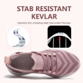 Miniatyrbilde 3 av 5: Sikkerhetssko Dame Lett Ståltå Beskyttelse Sikkerhetssneakers Komfortable Pustende Arbeidssko 39 EU Pink 39 EU