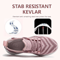 Miniatyrbillede 3 af 5: Sikkerhedssko til kvinder, lette stål tåbeskyttelse, sikkerhedssneakers, komfortable, åndbare arbejdssko 39 EU Pink 39 EU