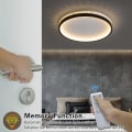 Miniatyrbillede 5 af 5: LED loftslampe dæmpbar med fjernbetjening, 30W 30cm rund sort hul design “fuglerede” loftslampe soveværelse
