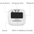Miniatyrbild 3 av 5: Kök Timer med Stor LCD-skärm, Digital Kök Timer för Matlagning, Magnetisk Stoppur, Timer med Hög Alarmklocka, Ägg Timer, Vit