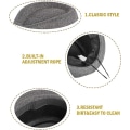 Miniatyrbilde 4 av 5: Fedora hatt dame herre hatter bred brem filt hatt Panama hatt filt hatt vinter hatt vinter hatt trilby hatter klassisk utendørs hatt for bryllup talent show navy black