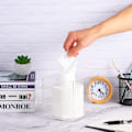 Miniatyrbillede 5 af 5: Klar Tissue Cover Box Firkant Tissue Paper Akryl Holder Ansigtsvæv Dispenser til Hjem Stue Soveværelse Badeværelse Restauranter