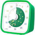 Miniatyrbillede 1 af 5: Visuel Timer med Beskyttelsesetui, Regnbue-Skive 60 Minutters Nedtællingstimer til Børn og Voksne, Lydløs Tidshåndteringsværktøj (Grøn)