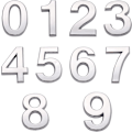 Pikkukuva 1 / 5: Talon numerotarrat postilaatikkoon, oven numerot 0-9, asunnon numerot, 7cm