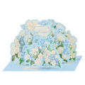 Miniatyrbillede 1 af 5: 3D Blomsterbuket Pop Up Kort med Kuvert, 3D Pop Up Lykønskningskort (Blå) Blue