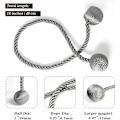 Miniatyrbillede 2 af 5: Magnetiske gardinholdere grå 2-pak, gardinholdere spænder holdere clips til hjem soveværelse kontor dekorative tykke eller tynde gardiner Gray