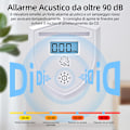 Miniatyrbild 5 av 5: Kolmonoxiddetektor med hörbart alarm, högkänslig CO-sensor, LED-display, enkel installation, uppfyller EN 50291 för hemsäkerhet.