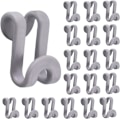 Miniatyrbillede 1 af 3: 20 stk. Mini Tøj Bøjle Connector Kroge Gray