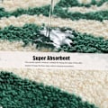 Miniatyrbillede 3 af 5: Skridsikre bademåtter, bademåtte badeværelse tæppe superabsorberende blødt brusebad egnet til stue/køkken udendørs (45 * 65 cm, bambusblade) Bamboo leaves