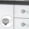 Miniatyrbillede 4 af 5: 4 stk. køkkenskabsknopper 30mm runde kommode skuffeknopper runde grå skabsknop soveværelsesskuffe træk med monteringsskruer (grå) Gray