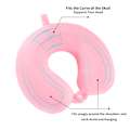 Miniatyrbilde 4 av 5: Reisepute Nakkepute Memory Foam Reiseputer Hode Støttepute for Fly Tog Bil Kontor Reise Essensielle Flyputer (Rosa) Pink