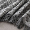 Miniatyrbild 2 av 5: Soffa filt vändbar mångsidig soffa filt gosig filt överkast för soffa, fåtölj och enkelsäng - 180 x 230 cm white+grey 180*230cm