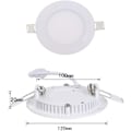 Miniatyrbillede 2 af 5: 10 stk. 6W LED-downlight, koldt hvidt lys 6000K, slankt panel, rundt LED, ultrafladt
