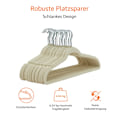 Miniatyrbillede 4 af 4: Slanke og skridsikre skjorte-/dragt-/kostumebøjler, elfenbensfarvede