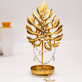 Miniatyrbillede 2 af 5: Smykkestativ, Desktop Smykke Display Stativ med Bakke (Guld)