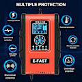 Miniatyrbillede 3 af 5: Intelligent Batterilader, LiFePO4 Batterilader til Automatisk Bil med LCD Display Reparationsfunktion til Auto Motorcykel Batteri