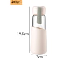 Miniatyrbillede 2 af 5: Glas Vandflaske Silikone Etui Kreative Gaver Flasker Anti-Skoldning Hold Koldt Vandflaske light gray