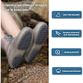 Miniatyrbillede 4 af 5: Regnstøvleovertræk Vandtætte Regnstøvleovertræk Silikon Sko Beskytter Oversko Sandkontrol Anti-Slip Foldbar Genanvendelig Galoscher (L, Grå)