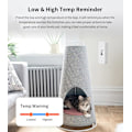Miniatyrbillede 2 af 5: WiFi Temperatur- og Luftfugtighedssensor: Termometer Hygrometer med App-alarm, Gratis Datalagringseksport, Smart Temperatur- og Luftfugtighedsovervågning til Hjemmet og Kæledyr