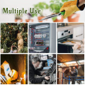 Miniatyrbillede 3 af 5: Arbejdshandsker i ko læder, til chauffører, gør-det-selv, havearbejde, opbevaring, landbrugsarbejde, multifunktion (XL, gul) XL