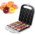 Miniatyrbillede 1 af 5: Mini Donut Maker - Donut Maker Maskine til Hjemmet - 16 Små Donut Maker, Elektrisk Non-Stick Overflade Gør til Børns Donut Maker, Laver Donuts (Hvid)