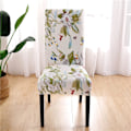 Miniatyrbild 4 av 5: Stolskydd för fest, husdjursskydd, universell passform, mjuk polyester (set om 4, beige blommor II)