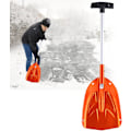 Miniatyrbild 5 av 5: Orange Snöskovel, Fällbar Skovla i Aluminiumlegering, Isskrapa för Utomhusbruk, för Vinterbilverktyg