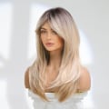 Miniatyrbild 4 av 5: Blond peruk för kvinnor, långt naturligt syntetiskt hår, kvinnor, värmebeständig fiber, ljusblond peruk, 22 tum