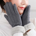Miniatyrbillede 3 af 5: Varme vinterhandsker, touch screen handsker til kvinder, handsker, tykke og varme handsker Grey